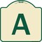 Signmission Designer Series Sign W/ Letter A, Tan & Green Heavy-Gauge Aluminum Sign, 18" x 18", TG-1818-22964 A-DES-TG-1818-22964 - alternate 1